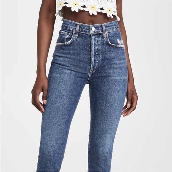 AGOLDE Riley High Rise Straight Crop Size 24 - Picture 2 of 4